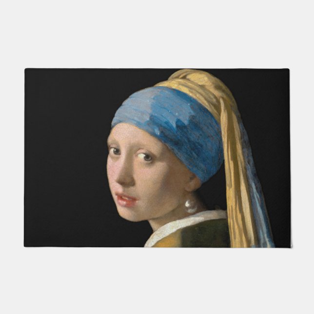 Felpudo Johannes Vermeer, Chica de Pearl Earring (Anverso)