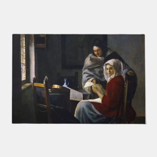 Felpudo Johannes Vermeer - Chica interrumpida en su música