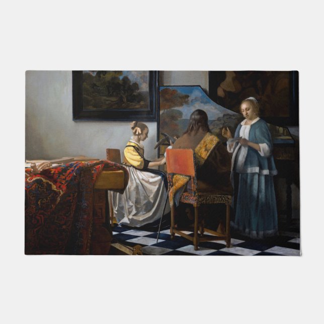 Felpudo Johannes Vermeer - El concierto (Anverso)