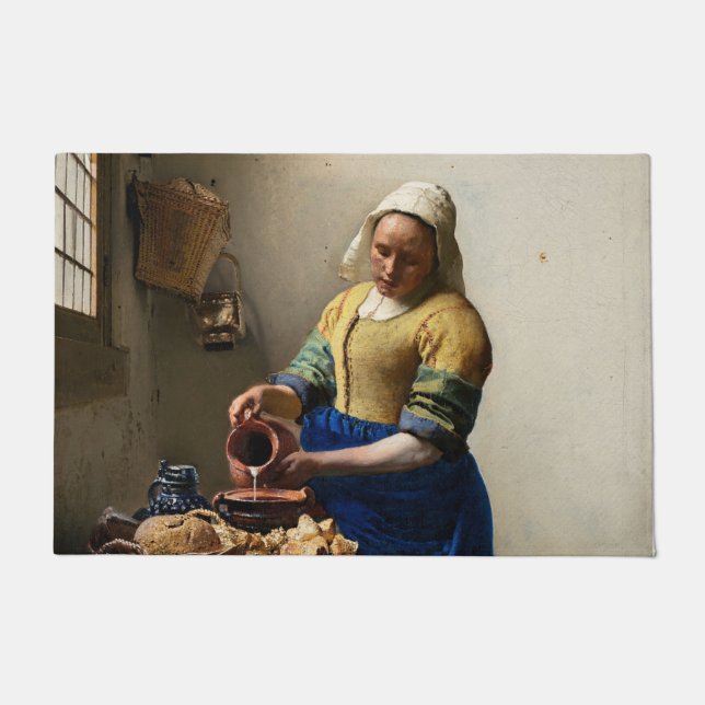 Felpudo Johannes Vermeer - La Milkmaid (Anverso)