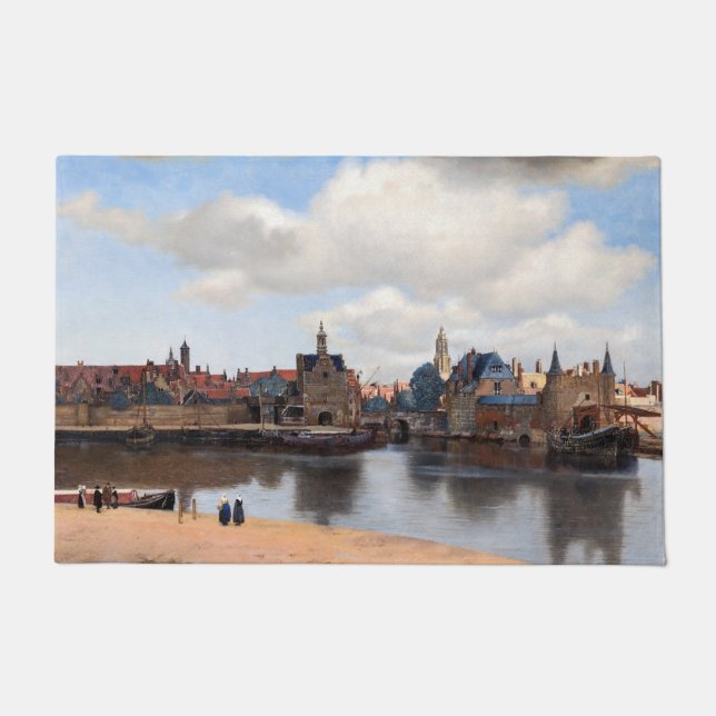 Felpudo Johannes Vermeer - Vista de Delft (Anverso)