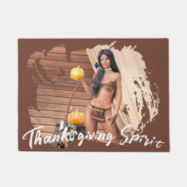 Felpudo Jóvenes nativos estadounidenses posando en el muro