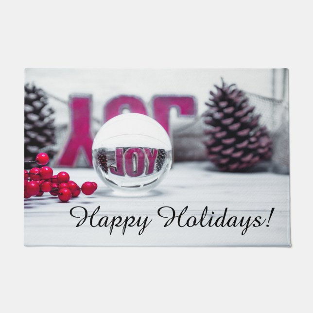 Felpudo Joy Glass Ball Holiday Collection (Anverso)