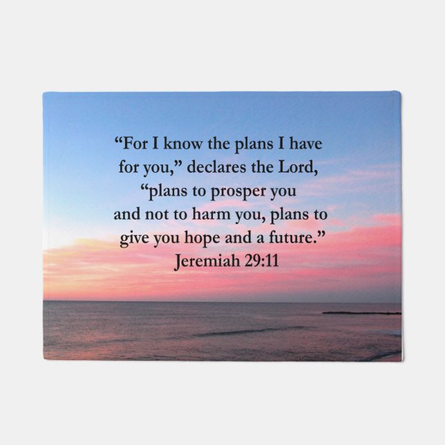 FELPUDO JOYFUL JEREMIAH 29:11 SUNRISE (Anverso)
