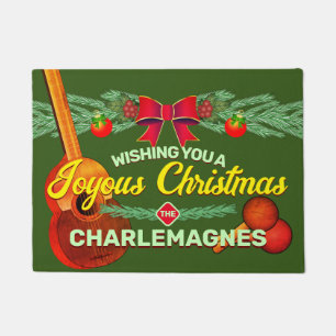 Felpudo Joyous Navidades con Cuatro y Marac en VERDE