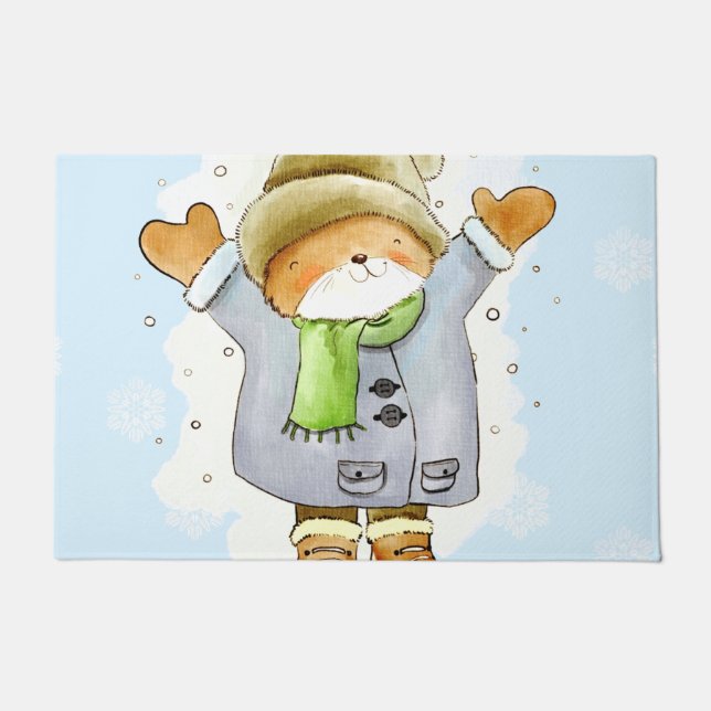 Felpudo Joyous Winter Cat (Anverso)