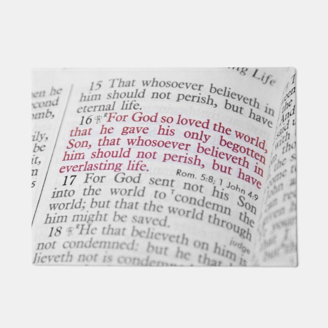 Felpudo Juan 3:16 (Anverso)