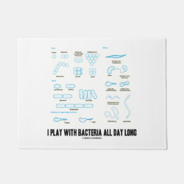 Felpudo Juego con microbiología de las bacterias todo el