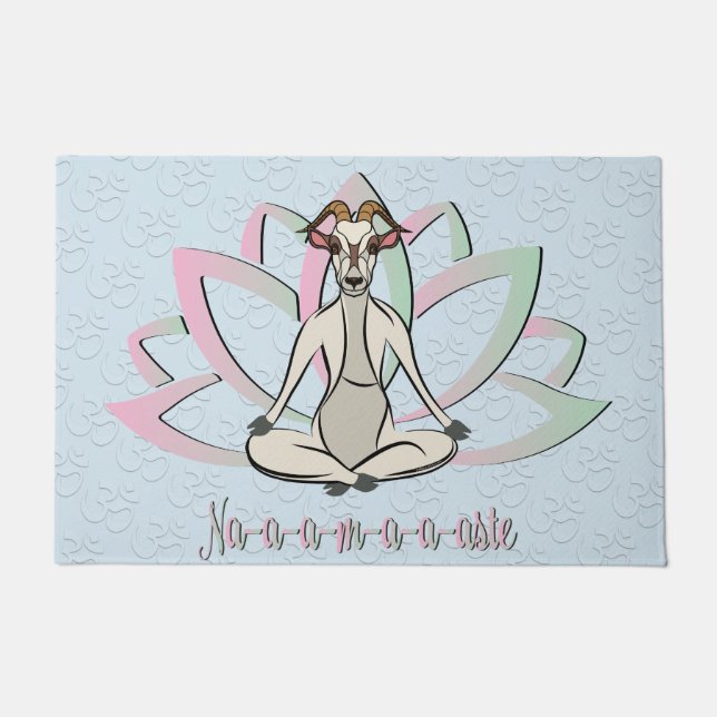 Felpudo JUEGO DE CABRA CUIDA | Namaste GetYerGoat™ (Anverso)