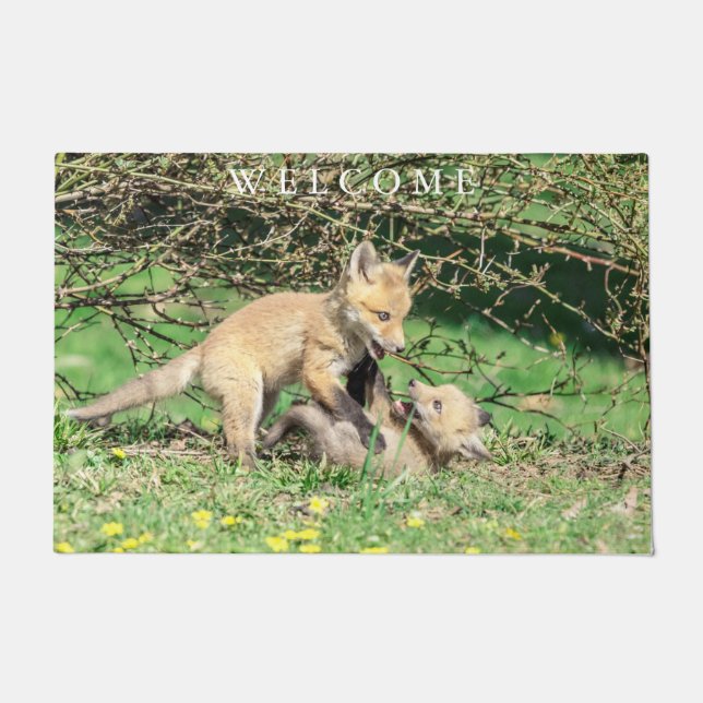 Felpudo Juego de Red Fox Kits (Anverso)