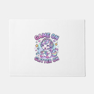 Felpudo Juego De Unicornio Con Brillo En Diseño Gráfico De
