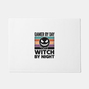Felpudo Jugador De Día Bruja De Noche Diseño Retro De Hall
