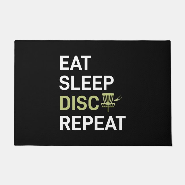 Felpudo Jugador de Disc Golf | Comer Dormir Disc Golf Repe (Anverso)
