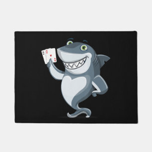 Felpudo Jugador de Póquer Tiburón - Gracioso Regalo de P