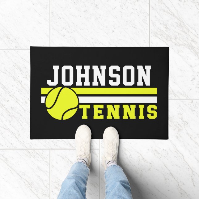 Felpudo Jugador de tenis NOMBRE Ball Game Court Personaliz (Interior)