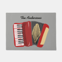 Jugadores de acordeón personalizados rojos y grise
