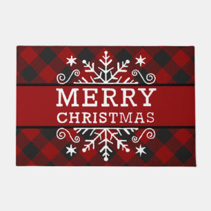 Felpudo Jugar a la flor de nieve navideña