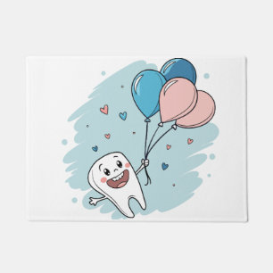 Felpudo Jugoso diente Personalizado con globos - Salud den