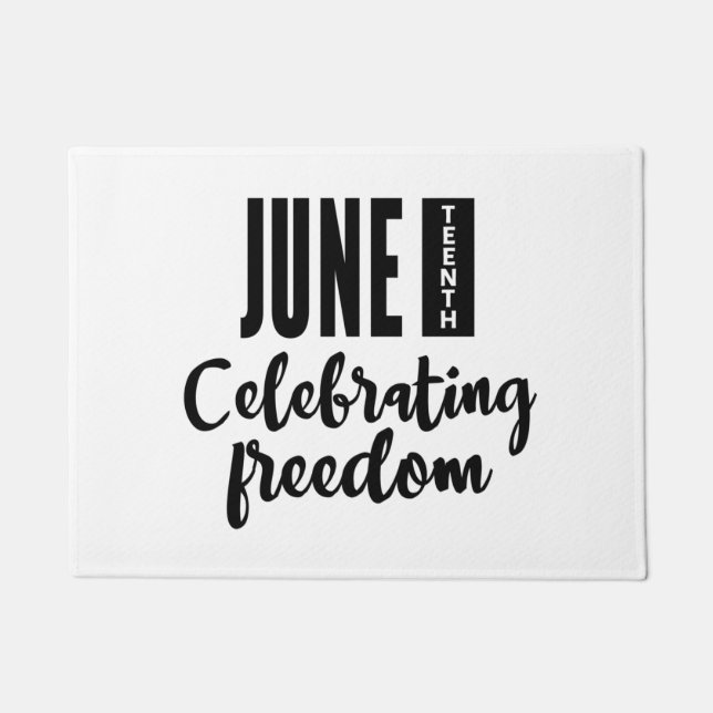 Felpudo Juneteenth, Freedom of African American. (Anverso)