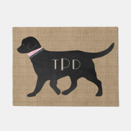 Felpudo Jute de Masa Preppy de Black Lab personalizado