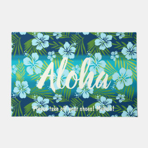 Felpudo Kalani Tie Dye Mezcla Hibiscus Tropical - Verde az