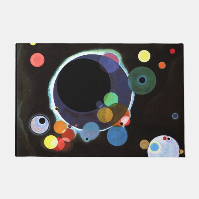 Felpudo Kandinsky - Several Circles, famous abstract art (Anverso)