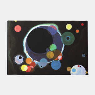 Felpudo Kandinsky - Varios Círculos, famoso arte abstracto