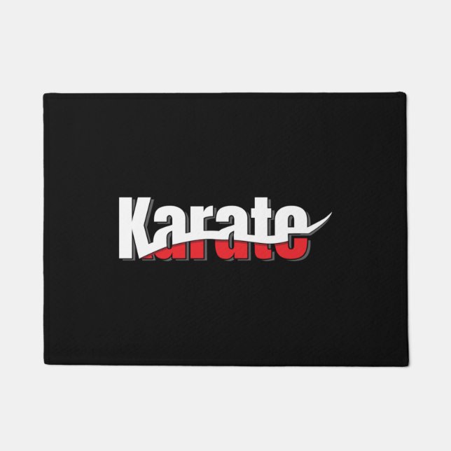 Felpudo Karate Martial Arts Resumen Swish (Anverso)