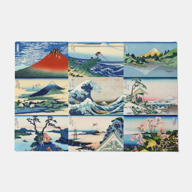 Felpudo Katsushika Hokusai - 36 vistas de la selección de  (Anverso)