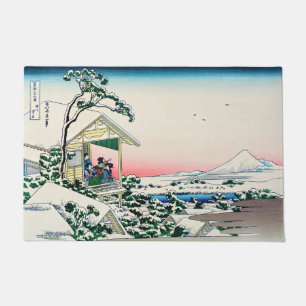 Felpudo Katsushika Hokusai - Casa de té en Koishikawa