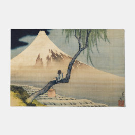Felpudo Katsushika Hokusai - Muchacho viendo el Monte Fuji