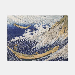 Felpudo Katsushika Hokusai. Olas oceánicas