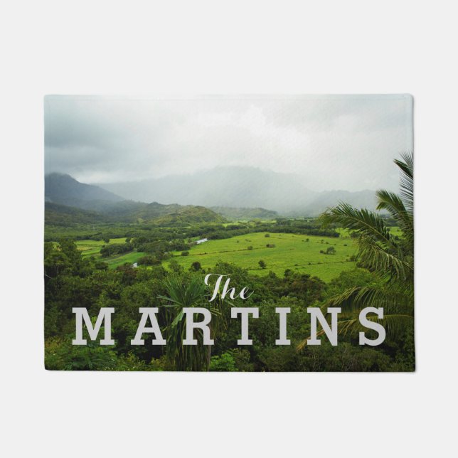 Felpudo Kauai, paisaje de Hawai (Anverso)