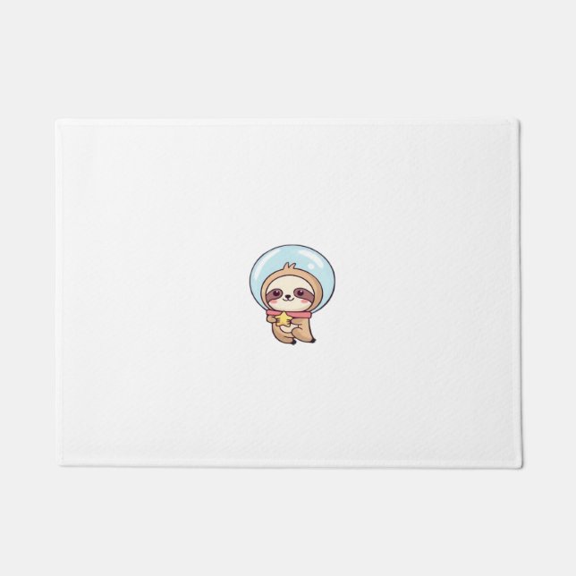 Felpudo Kawaii Chibi Sloth Astronaut � Cute Space Sloth Ca (Anverso)