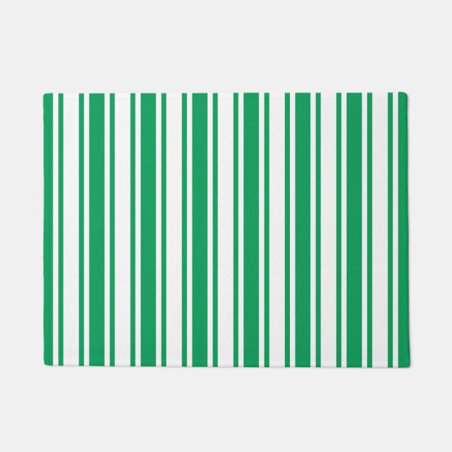 Felpudo Kelly rayas de caramelo verde y blanco (Anverso)