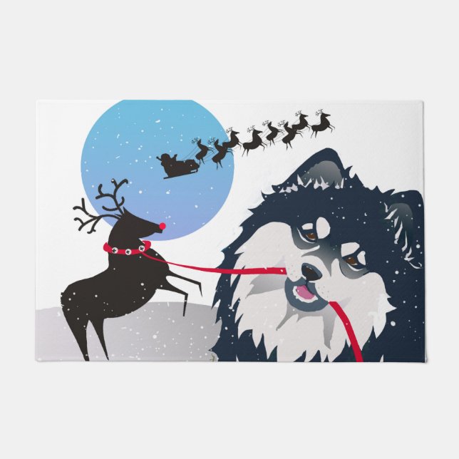 Felpudo KIITOS SANTA - tamaños finlandeses del doormat 2 (Anverso)