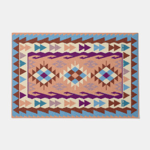 Felpudo Kilim Rug oriental colorido