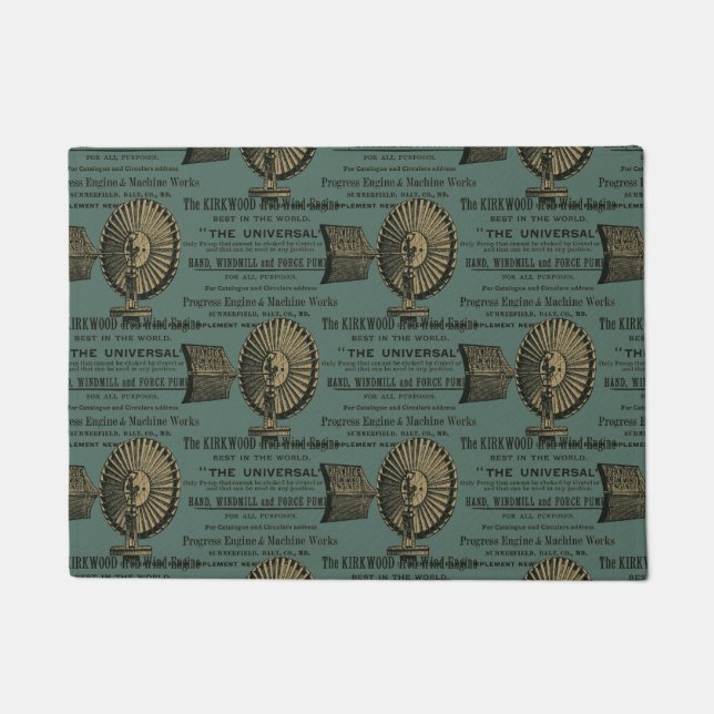 Felpudo Kirkwood Iron Winon Engine Windmill Summerfield (Anverso)