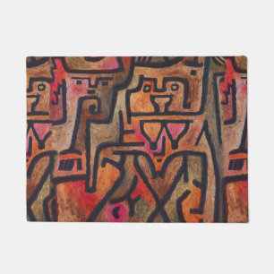 Felpudo Klee Resumen de arte moderno expresionista foresta