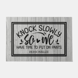 Felpudo Knock Lentamente Madera Textura Doormat