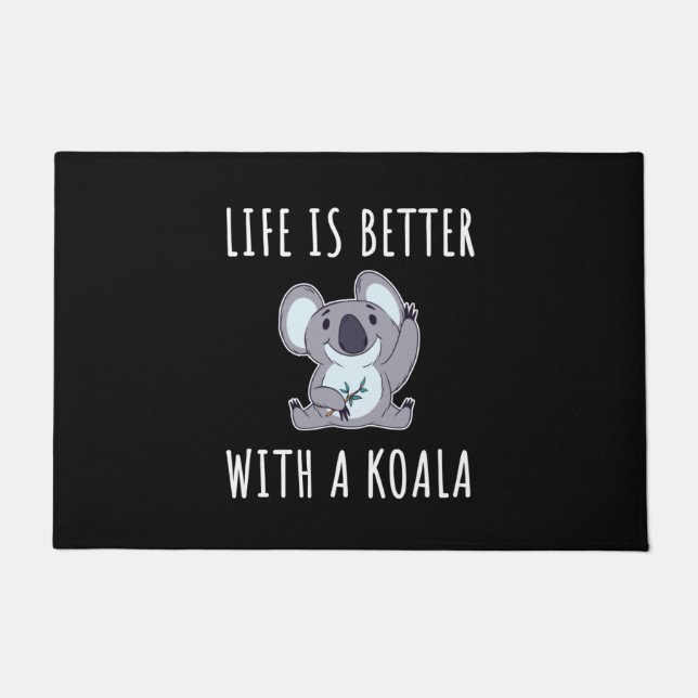 Felpudo Koala - La Vida Es Mejor Con Un Koala (Anverso)