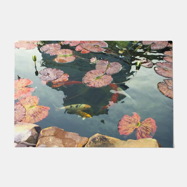 Felpudo Koi y Waterlily Pads Door Mat (Anverso)