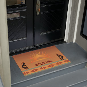 Felpudo Kokopelli Doormat, nativo americano del suroeste