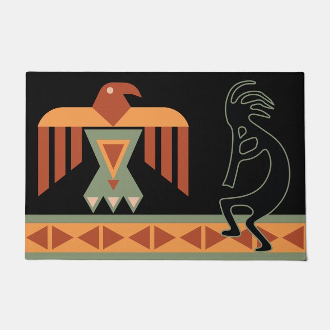 Felpudo Kokopelli, nativo americano del sudoeste de Kokope (Anverso)