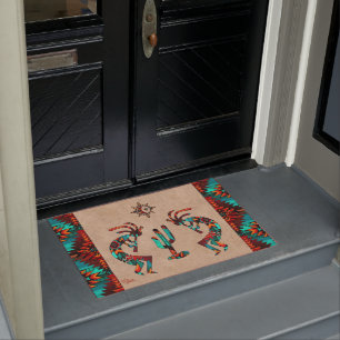 Felpudo Kokopelli Y Cactus Doormat Del Suroeste