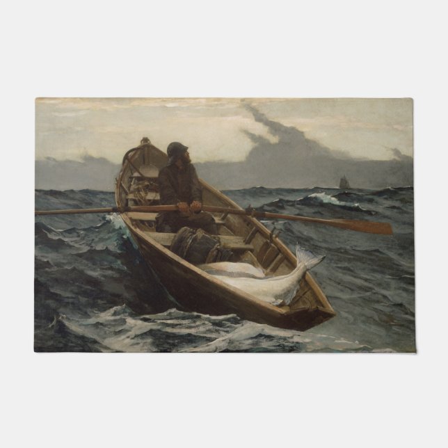 Felpudo La advertencia de niebla (de Winslow Homer) (Anverso)