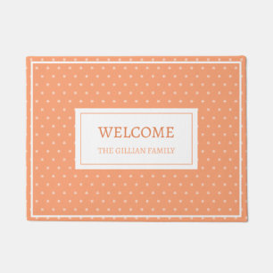 Felpudo la agradable bienvenida naranja peach