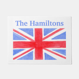 Felpudo La bandera británica de Union Jack Personaliza