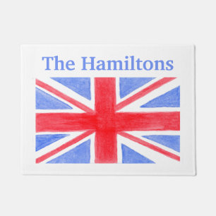 Felpudo La bandera británica de Union Jack Personaliza