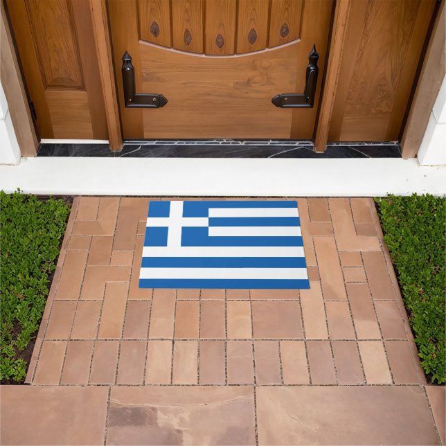 Felpudo La bandera de Grecia  (Exterior)